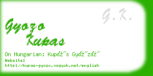 gyozo kupas business card